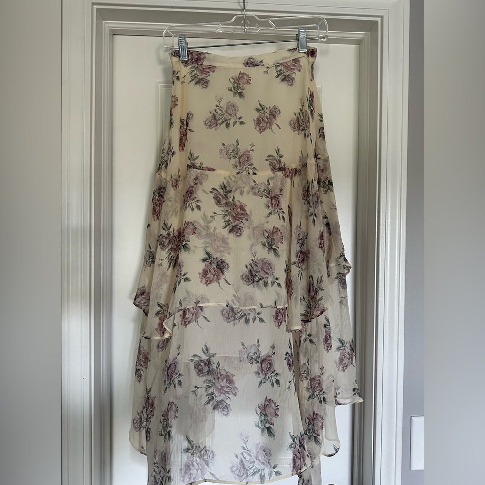 Loveshackfancy Alex silk skirt XS